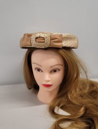 Awesome Vintage Red Bird St. Louis Straw Juliet Hat Will Pillbox Features Great Condition