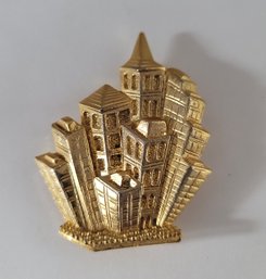 Vintage Signed Park Lane City Skyline Brooch/Pendant Great Condition