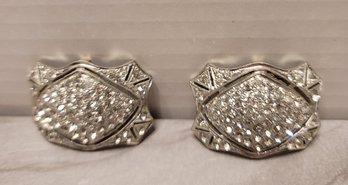 Beautiful Vintage 40s Rhinestone Shoe Buckles Excellent Condition