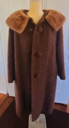 A Vintage Local! Fords, NJ Boucle Coat With Fur Collar