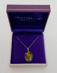 Unique Heathergems Made In Scotland Pendant Sterling Silver