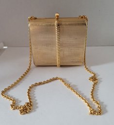 Love This! Vtg 50s-60s Bonwit Teller Gold Metal Box Cocktail Bag Great Condition