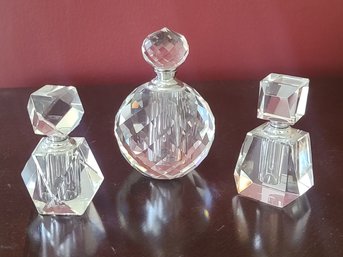 THE COLORS THESE BABIES GIVE OFF Vintage Oleg Cassini Crystal Perfume Bottles