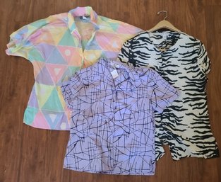 LIKE NEW 1980s Button Up Women's Shirts Medium