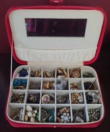 WOAH THAT IS A LOT! Jewelry Box Filled With Vintage Earrings