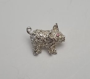 LOOKIT HIS LITTLE TAIL I DIED Signed Roman Pig Brooch