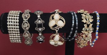 Vintage Costume Bracelets Enamel, Rhinestones, Marcasite, More!