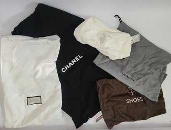 Assorted Luxury Brand Dust Bags Chanel, Gucci, Balenciaga And More