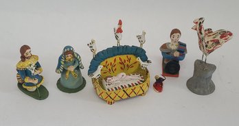 Amazing Vintage Portugal Handmade Signed Clay Folk Art Figurines Jlaria Alfaginar