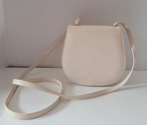 Vintage Jay Herbert NY Cream Colored Leather Cross Body Bag Excellent Condition