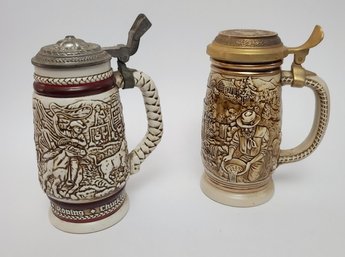 Vintage Avon Ceramic Steins Including Gold Rush