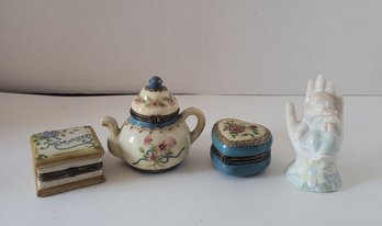 Vintage Porcelain Trinket Boxes And More! Excellent Condition