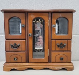 Adorable Vintage Wood Jewelry Box Great Condition