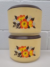 Vintage 70s Sterilite Canisters Good Condition! Need A Little Scrubbin!