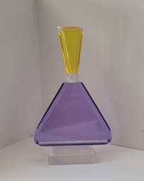 How Cool Is This! Vtg 1998 Artist Signed Henri Lucite Perfume Bottle Sculpture Excellent Condition