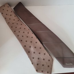 Vintage Authentic Givenchy And Oscar De La Renta Tie Lot Excellent Condition