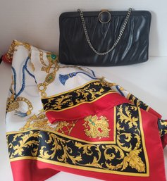 Vintage MC Ande Handbag And Italian Scarf Lot Great Condition