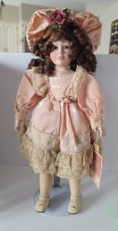 Vintage Dynasty Doll Meredith With COA, Original Box,Stand 18inh