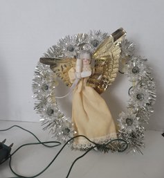 Vintage MCM Lighted Angel Wall Hanging Great Condition