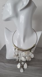 Vintage 60s-70s Faux MOP Lucite Adjustable Choker Great Condition