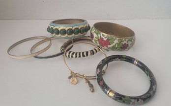 Vintage And Newer Bracelet Lot Including Cloisonne Enameled Great To Excellent Condition