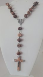 Vintage Olive Wood Rosary From Jerusalem Great Condition