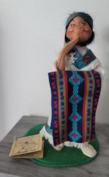 Vintage 1998 Annalee Native American Indian Doll With Blanket 9.5in H Excellent Condition