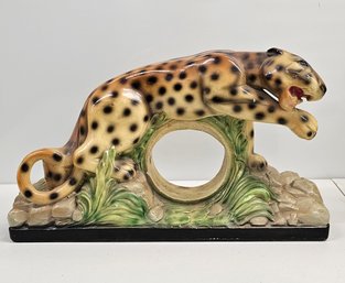 Midcentury Vintage Rock O Stone Cheetah Lamp