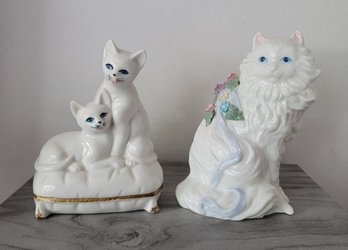 Hey Kitten Lovers! Vintage MC Iwrice And '91 Enesco Porcelain Kitties