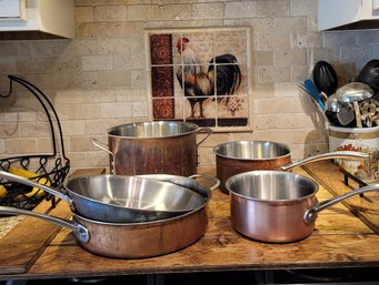 If You Know, You Know How Expensive These Are! Calphalon Tri-ply Copper Cookware Set