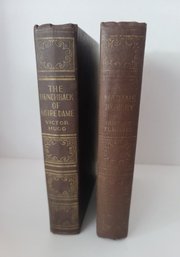 Antique/Vtg Book Lot Incl Victor Hugo The Hunchback Of Note Dame And Flaunert Madame Bovery VGC