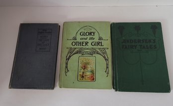 Antique Book Lot Incl Andersen's Fairy Tales, Lady Of The Lake & Glory And The Other Girl GC