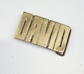 Vintage 80s Brass David Belt Buckle