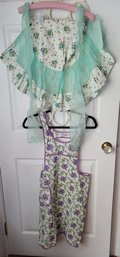 Vintage MCM Aprons That Blue And Teal One! And It's In Perfect Condition! Purple Is In Great Condition!