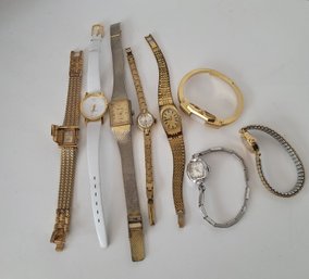 Women's Vintage And Newer Watch Lot Incl 10kt Gp Gruen Untested