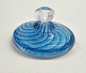 Signed Art Glass Perfume Bottle With Stopper