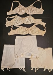 Vintage Bras And Girdle Shapers With Stocking Clips