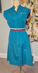 Vintage Sassoon Belted Day Dress YES IT HAS POCKETS