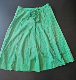Vintage Gordon's Of Philadelphia Breezy Light Linen Swing Skirt S