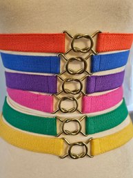 New Old Stock 1970s Waist Belts ALL THE COLORS XS-s