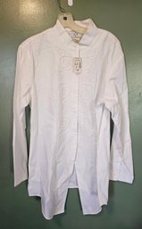 New Old Stock 1980s Tunic Blouse With Embroidery