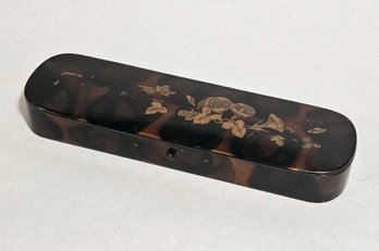 Japanese Tortoiseshell Lacquered Wood Writing Box Early 20th Century