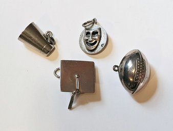 Comedy Tragedy, Graduation, And Sports Sterling Silver Pendants