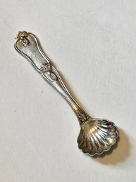 Antique Newell Harding & Co. Coin Silver Scalloped Clamshell Spoon