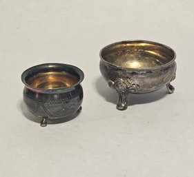 1880s Russian Silver 875 Footed Salt Cellars