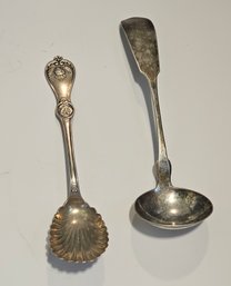Early American Coin Silver Spoons Including Clamshell And Boston