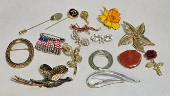 Vintage Brooches And Pins THE PHEASANT