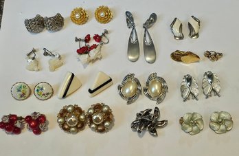 Vintage Clip And Screwbacl Earring Grouping