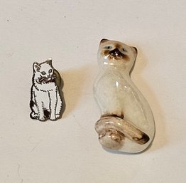 KITTIES Vintage Avon Siamese Cat Pin And Enamel Pin