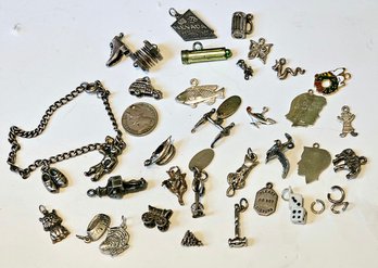 THE CUTEST VINTAGE CHARMS Some Sterling Silver